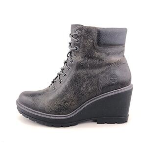 Timberland Kellis Leather Wedge Ankle Boots 9
